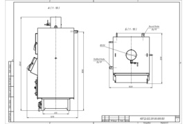 Угольно дровяной котел HeatExpert 0.23 МВт / 230 кВт чертеж